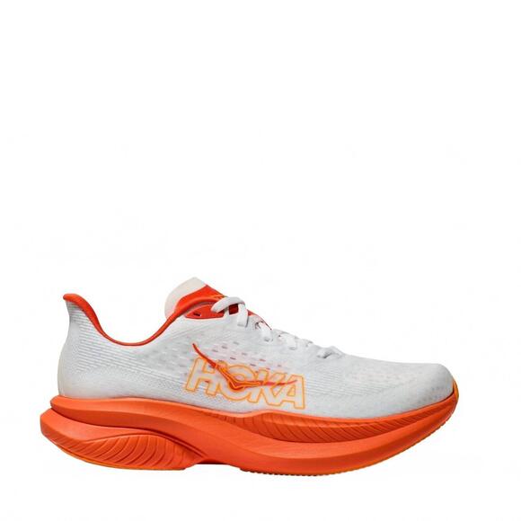 NEW HOKA men\'s mach 6 running shoes in frost/lava main image 6